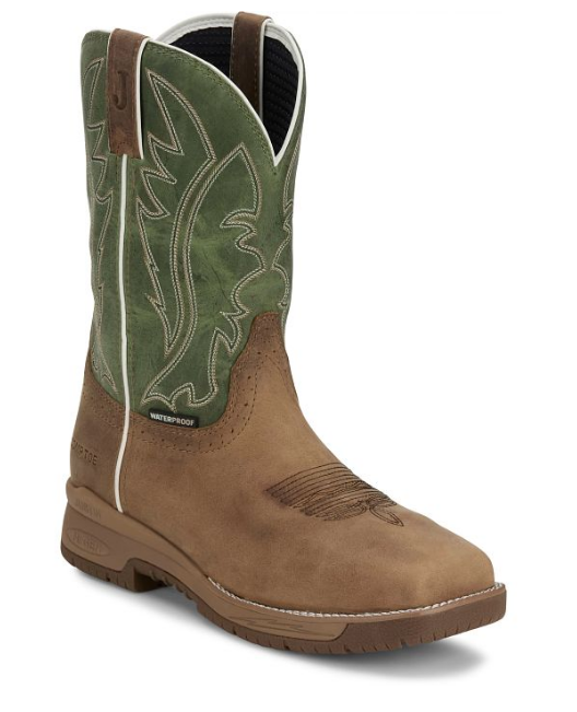 Justin Men's 'Nano Composite Toe Oil/Slip Resist. Pull On Boot