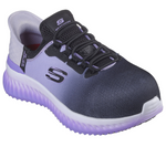 Skechers Women's Black Composite Toe Slip-in EH Work Shoe 108152 BKPR
