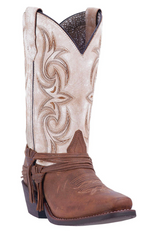 Laredo Women's Sand/White Western Round Toe Boot 51091