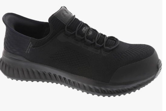 Skechers Men's Black Composite Toe EH Slip-Resistant  Work Shoe 200206