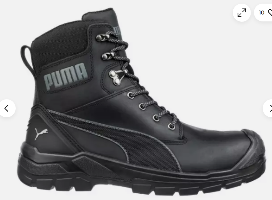 PUMA SAFETY CONQUEST  MEN'S 7 INCH COMPOSITE TOE EH WP SIDE ZIP WORK BOOT
