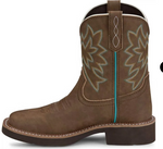 Justin Boot Ladies Sunny Chocolate Brown Leather Western Boot GY9542