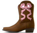 Ariat Youth Girl's Lil Beaux  Distressed Brown Leather Western Boot 10080350
