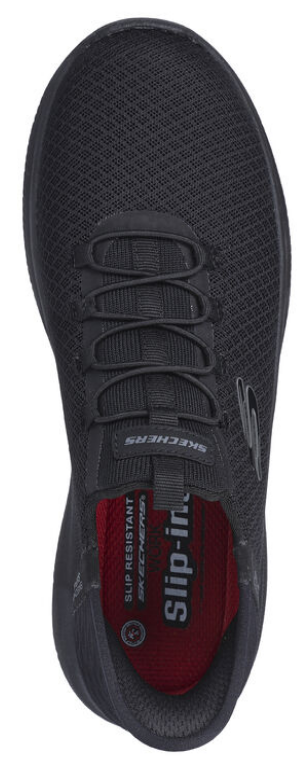 Skechers Women's Black Soft EH SR Slip-in Memory Foam Work 108144/BLK –  West Point Safety Shoes