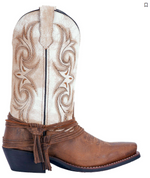 Laredo Women's Sand/White Western Round Toe Boot 51091