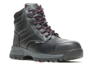 Wolverine Women's Black  6"Composite Toe Waterproof Lace Up Work Boot W10181