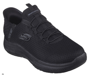 Skechers Women s Black Soft EH SR Slip in Memory Foam Work 108144 BLK West Point Safety Shoes