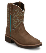 Justin Boot Ladies Sunny Chocolate Brown Leather Western Boot GY9542