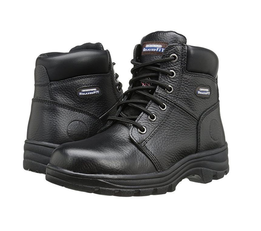 Extremisten verkouden worden hoekpunt Skechers Peril Women's Black Relaxed Fit EH Steel Toe Boot Memory Foam –  West Point Safety Shoes