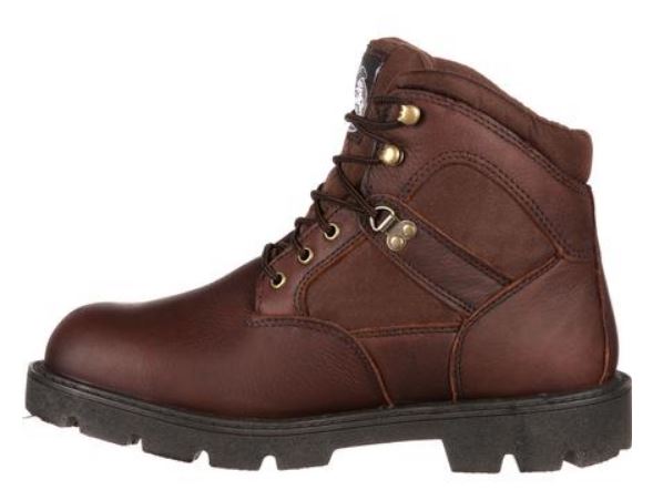 Georgia Men's Brown Leather Steel Toe Electrical Hazard Waterproof Lace-Up Work Boot G105