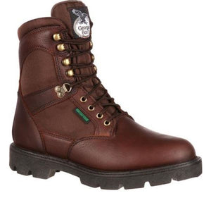 Georgia Men's Brown Leather Steel Toe Electrical Hazard Waterproof Lace-Up Work Boot G107