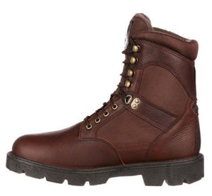 Georgia Men's Brown Leather Steel Toe Electrical Hazard Waterproof Lace-Up Work Boot G107