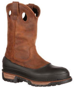 Georgia Men's 11" 'MUDDOG' Light Brown Leather Steel Toe Slip/Oil/Abrasion Resistant Work Boot G5594