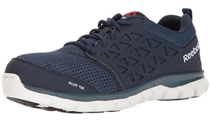 Reebok Sublite Men's Navy Alloy Toe EH Slip Resistant Cushioned Work Shoe RB4043