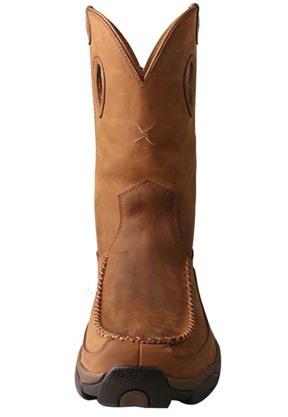 Twisted X Men's Distressed Saddle Waterproof Soft Toe Work Boot MHKBW01