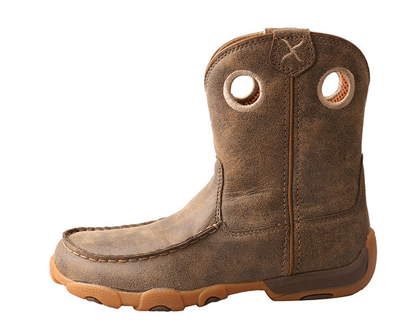 Twisted X Kid's Moc Toe Pull-On Leather Boot YDB0002