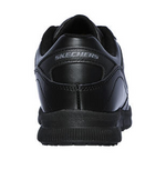 Skechers Men's Black Leather EH Slip-Resistant Soft Toe Work Shoe 77156