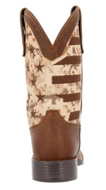 Durango Men's Brown Flag Pattern Western Soft Toe Boots DDB0397