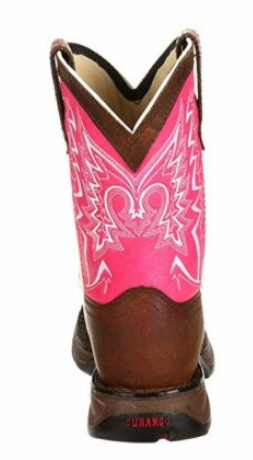 Durango Lil' Durango Pink and Brown Square Toe Pull On Boot DWBT093/094