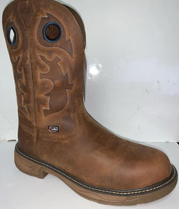 Justin Men's Waterproof EH Soft Square Toe Pull On Western Work Boot SE4332